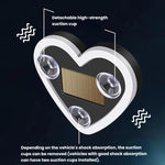 Luce ambientale auto a forma di cuore con ricarica solare