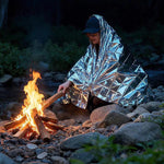 Coperta termica portatile di emergenza per esterni, monouso, per campeggio e sopravvivenza., 160x210cm