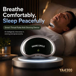 SNORE CIRCLE Dispositivo intelligente anti-russamento indossabile TENS ed EMA per bloccare il russare in gola con monitoraggio tramite app, aiuto per il sonno per adulti, YA4300