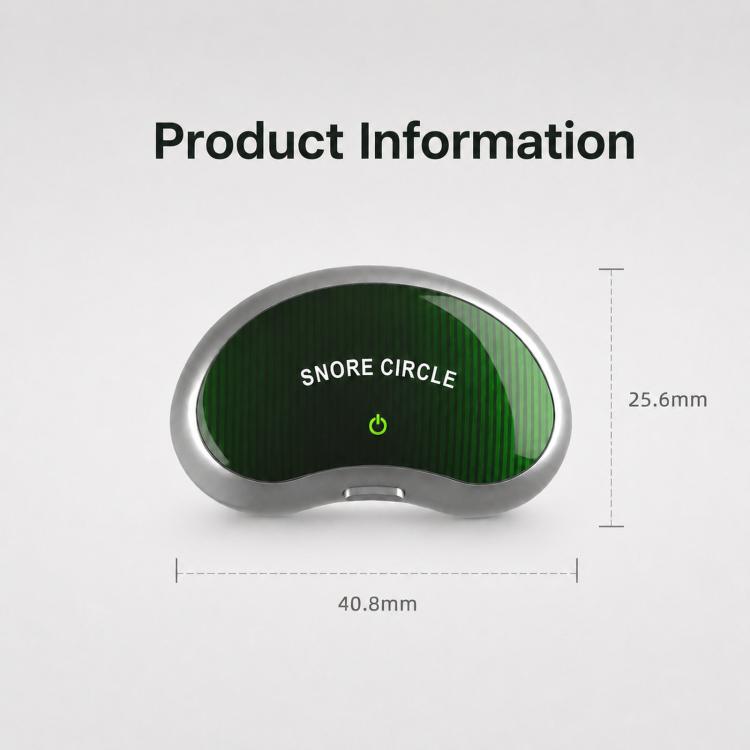 SNORE CIRCLE Dispositivo intelligente anti-russamento indossabile TENS ed EMA per bloccare il russare in gola con monitoraggio tramite app, aiuto per il sonno per adulti, YA4300