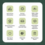 SNORE CIRCLE Dispositivo intelligente anti-russamento indossabile TENS ed EMA per bloccare il russare in gola con monitoraggio tramite app, aiuto per il sonno per adulti, YA4300