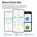 SNORE CIRCLE Dispositivo intelligente anti-russamento indossabile TENS ed EMA per bloccare il russare in gola con monitoraggio tramite app, aiuto per il sonno per adulti, YA4300