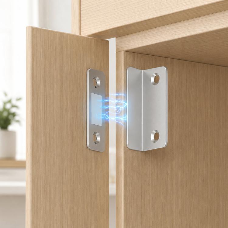 Confezione da 2 fermaporta magnetici invisibili a forma di L ultra sottili per porte scorrevoli