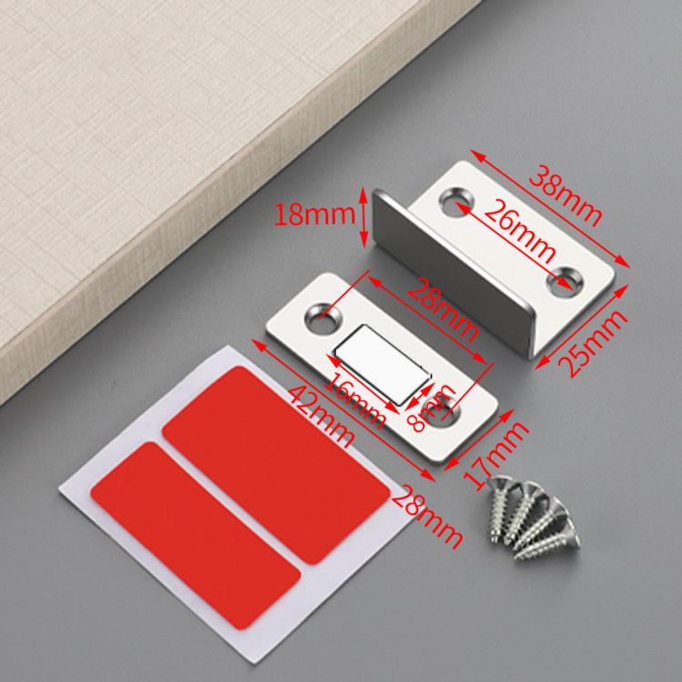 Confezione da 2 fermaporta magnetici invisibili a forma di L ultra sottili per porte scorrevoli