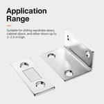 Confezione da 2 fermaporta magnetici invisibili a forma di L ultra sottili per porte scorrevoli