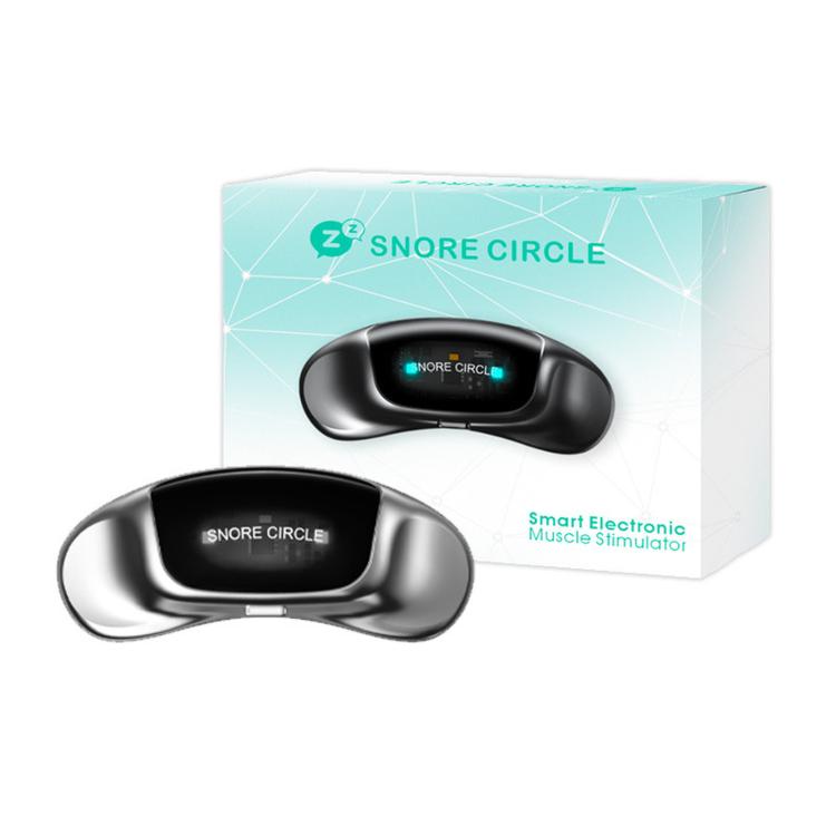 SNORE CIRCLE Dispositivo intelligente anti-russamento aggiornato con TENS ed EMA, blocco del russamento in gola con elettrodi a 3 contatti e monitoraggio tramite app., YA4600