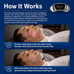SNORE CIRCLE Dispositivo intelligente anti-russamento aggiornato con TENS ed EMA, blocco del russamento in gola con elettrodi a 3 contatti e monitoraggio tramite app., YA4600