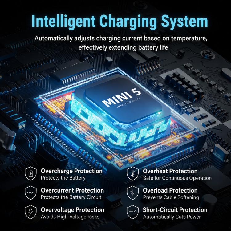 Caricabatterie doppio YX da 100 W con schermo LCD a colori per DJI Mini 5/4/3 Pro Smart Flight Battery Charging Hub, Mini Color Two-Way 100W