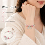 Bracciale da donna con perline di quarzo a forma di fragola, luna e stella, accessorio con frange squisito.