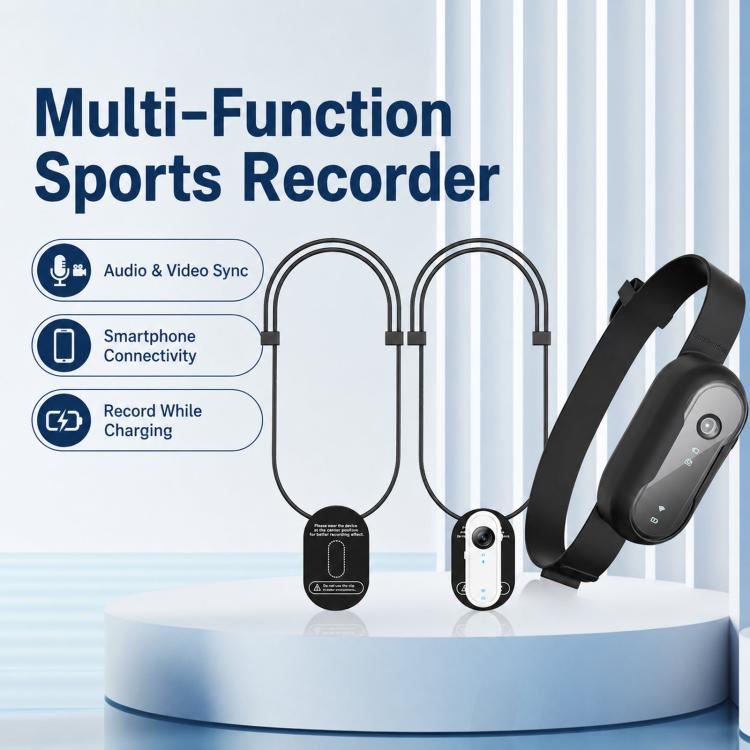 Mini action camera magnetica 1080P, videocamera indossabile con app Wi-Fi e stabilizzazione elettronica dell'immagine (EIS)., Meeting Kit, Sports Kit, Cycling Kit, Car Kit