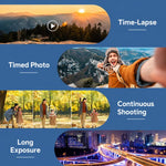 Mini action camera magnetica 1080P, videocamera indossabile con app Wi-Fi e stabilizzazione elettronica dell'immagine (EIS)., Meeting Kit, Sports Kit, Cycling Kit, Car Kit