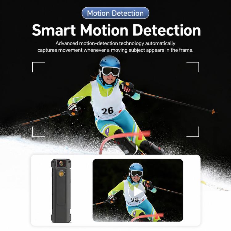 Videocamera con corpo magnetico e obiettivo ruotabile a 180 gradi, risoluzione 1080p, con display OLED., WiFi Version