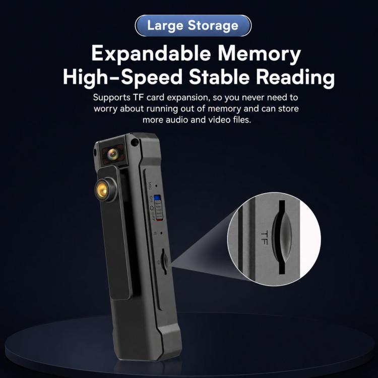 Videocamera con corpo magnetico e obiettivo ruotabile a 180 gradi, risoluzione 1080p, con display OLED., WiFi Version