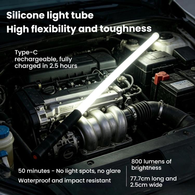 Striscia luminosa a LED flessibile e multifunzionale in silicone per esterni, ideale per riparazioni auto., Black, Blue