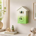 Orologio a cucù moderno per bambini, a forma di casetta, con suoneria di uccellini, silenzioso e senza ticchettio, ideale da appendere in soggiorno o in camera da letto.