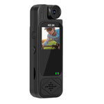 Videocamera indossabile HD da 1,3 pollici con obiettivo girevole a 180 gradi, ideale per lo sport e le riprese d'azione., 1080P, 2K