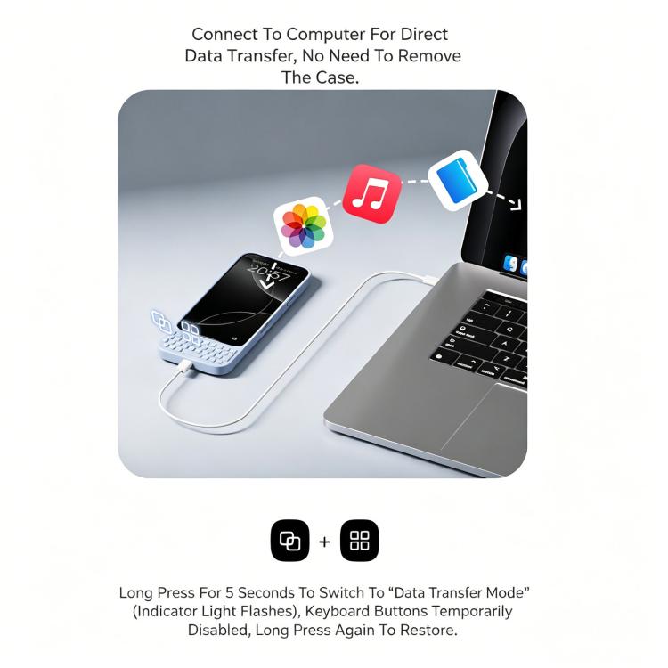 AKKO Custodia magnetica per telefono con tastiera esterna, For iPhone 16 Pro Max Black, For iPhone 16 Pro Max White, For iPhone 16 Pro Max Pink, For iPhone 17 Pro Max White, For iPhone 17 Pro Max Pink, For iPhone 17 Pro Max Green                       ...