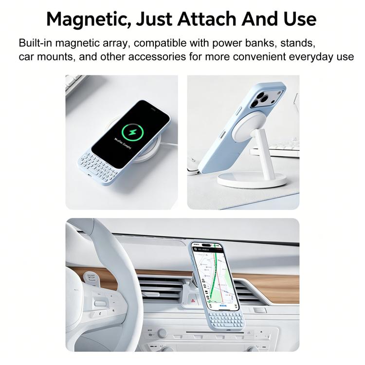 AKKO Custodia magnetica per telefono con tastiera esterna, For iPhone 16 Pro Max Black, For iPhone 16 Pro Max White, For iPhone 16 Pro Max Pink, For iPhone 17 Pro Max White, For iPhone 17 Pro Max Pink, For iPhone 17 Pro Max Green                       ...