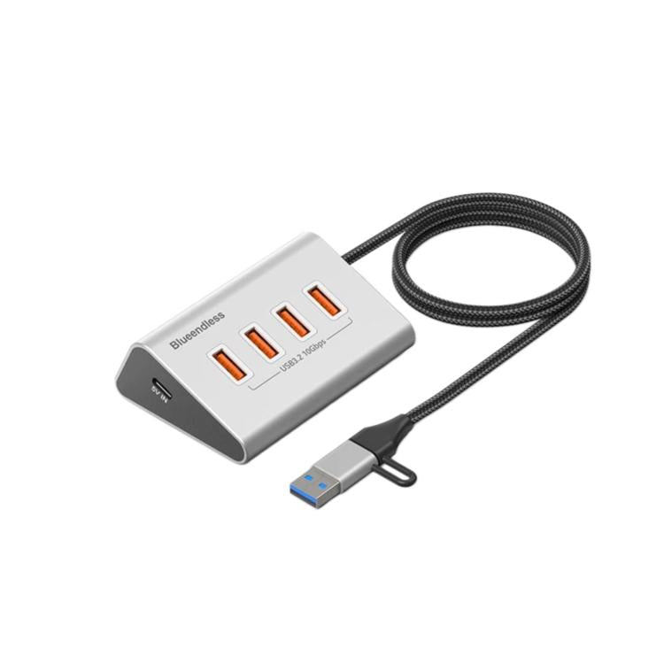 Splitter USB Type-C 10 Gbps con hub e cavo intrecciato