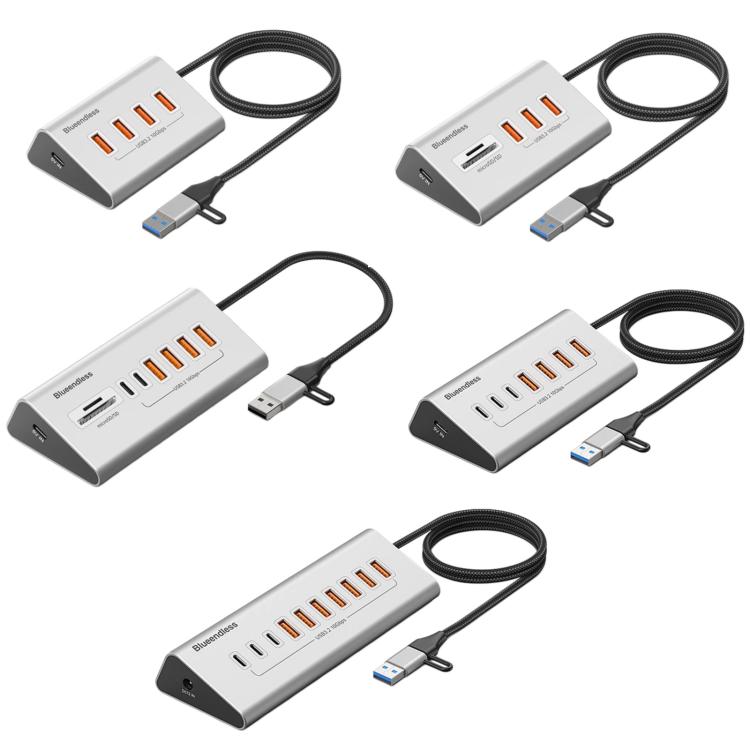 Splitter USB Type-C 10 Gbps con hub e cavo intrecciato