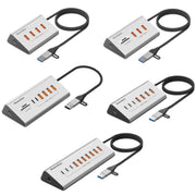 Splitter USB Type-C 10 Gbps con hub e cavo intrecciato