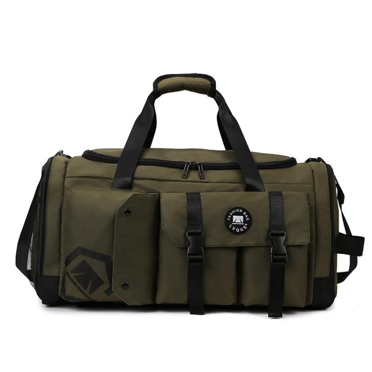 Borsa sportiva convertibile in 3 modi con scomparto per scarpe, zaino da viaggio resistente all'acqua con tasca impermeabile per uomo e donna