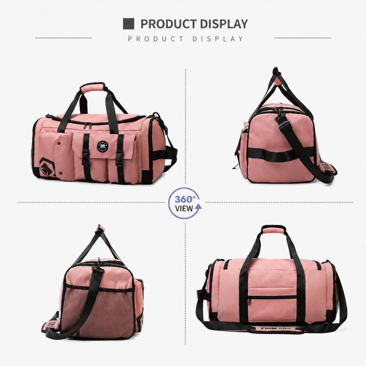 Borsa sportiva convertibile in 3 modi con scomparto per scarpe, zaino da viaggio resistente all'acqua con tasca impermeabile per uomo e donna