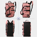 Borsa sportiva convertibile in 3 modi con scomparto per scarpe, zaino da viaggio resistente all'acqua con tasca impermeabile per uomo e donna