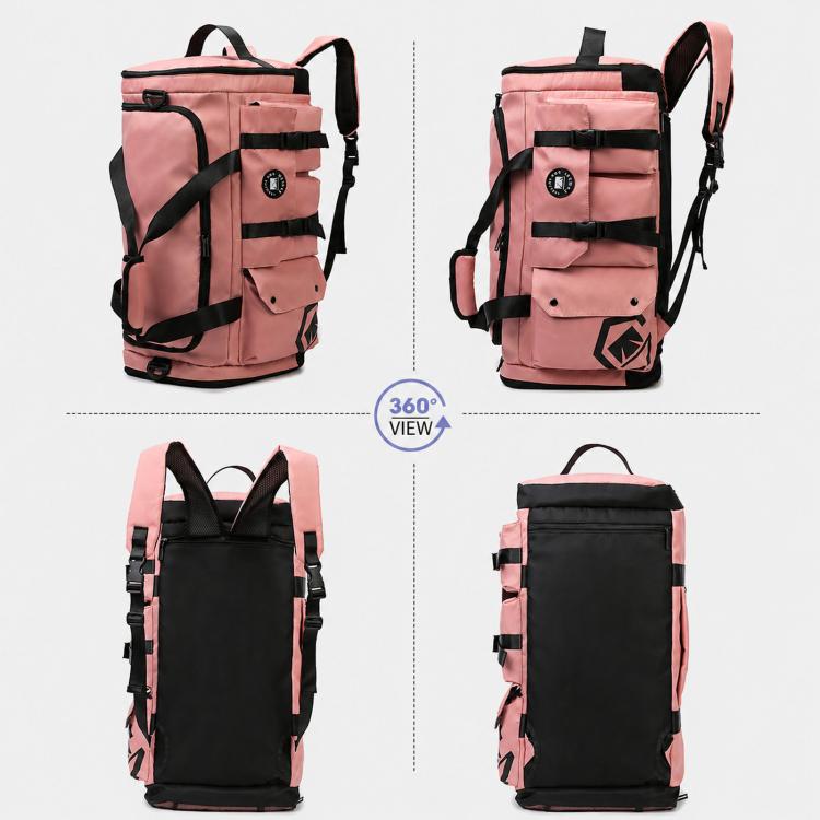 Borsa sportiva convertibile in 3 modi con scomparto per scarpe, zaino da viaggio resistente all'acqua con tasca impermeabile per uomo e donna