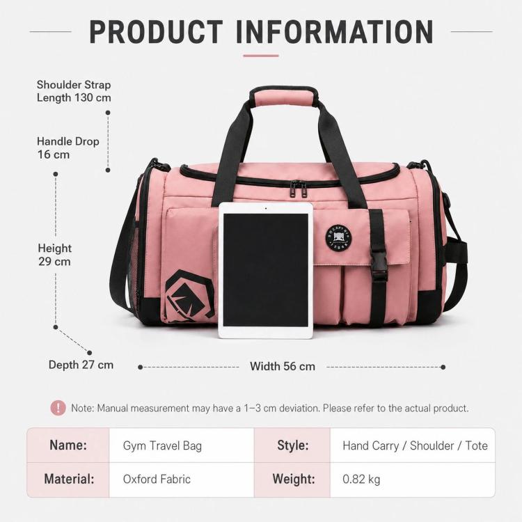 Borsa sportiva convertibile in 3 modi con scomparto per scarpe, zaino da viaggio resistente all'acqua con tasca impermeabile per uomo e donna