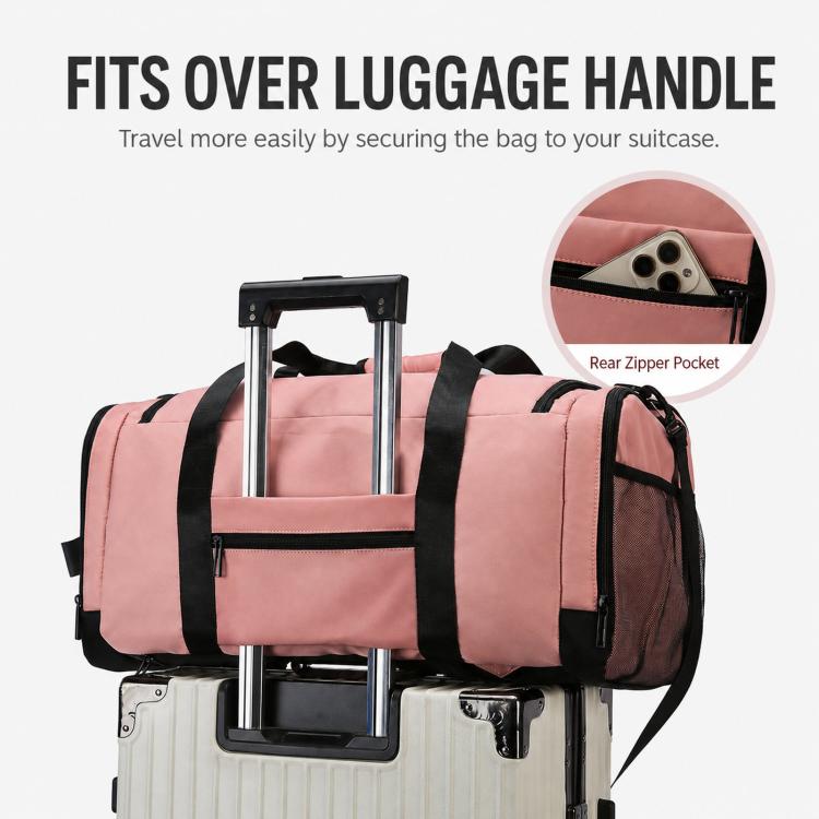 Borsa sportiva convertibile in 3 modi con scomparto per scarpe, zaino da viaggio resistente all'acqua con tasca impermeabile per uomo e donna