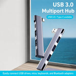 Splitter USB 4 in 1 con porte USB 2.0, 3.0 e Type-C