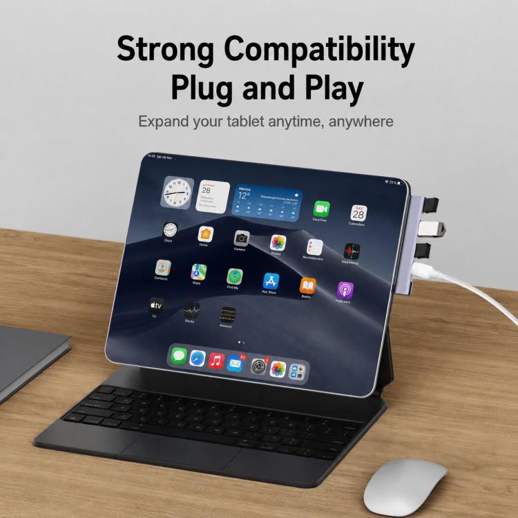 Splitter USB 4 in 1 con porte USB 2.0, 3.0 e Type-C