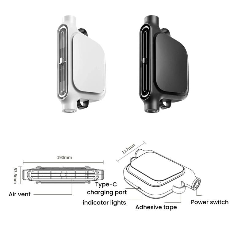 Ventilatore per sedile auto USB 3 velocità motore brushless
