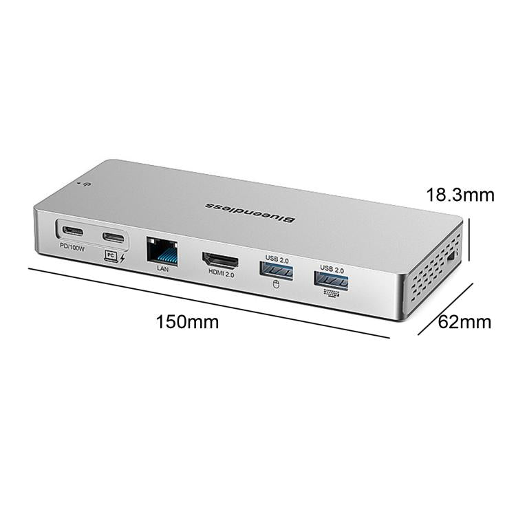 Docking station Blueendless 14 in 1 con USB-C e HDMI 4K