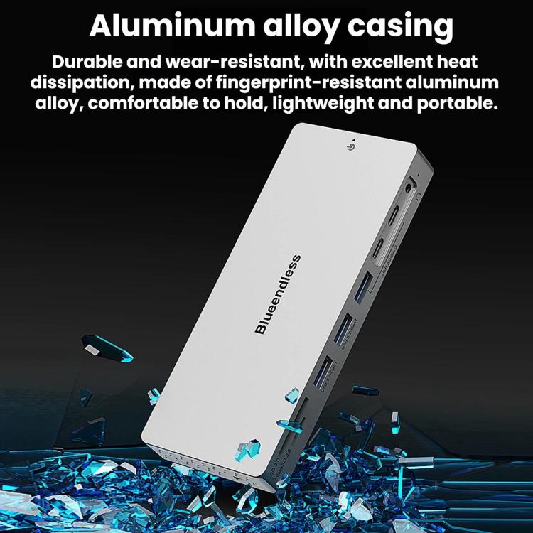 Docking station Blueendless 14 in 1 con USB-C e HDMI 4K