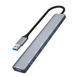 Hub USB 3.0 a 7 porte in lega di alluminio con alimentatore DC