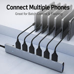 Hub USB 3.0 a 7 porte in lega di alluminio con alimentatore DC