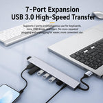 Hub USB 3.0 a 7 porte in lega di alluminio con alimentatore DC