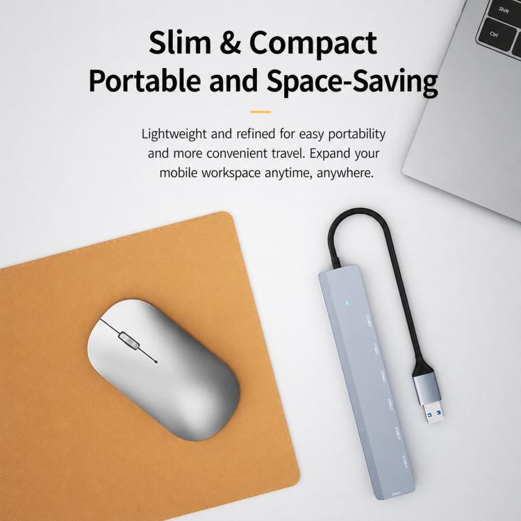 Hub USB 3.0 a 7 porte in lega di alluminio con alimentatore DC