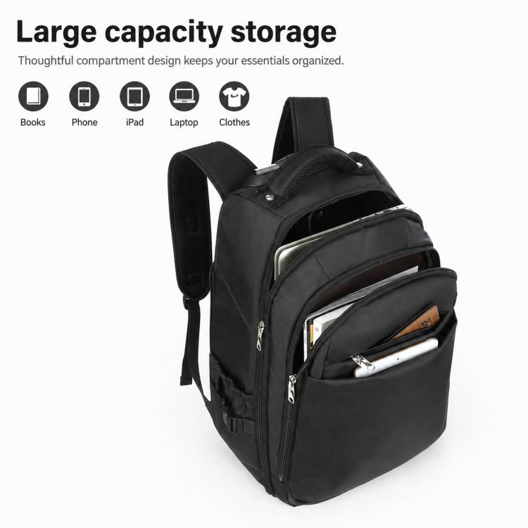 Zaino con ruote da 20 pollici per viaggi, zaino per laptop con ruote e cinghie nascoste, trolley da cabina per lavoro e scuola.