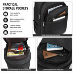 Zaino con ruote da 20 pollici per viaggi, zaino per laptop con ruote e cinghie nascoste, trolley da cabina per lavoro e scuola.