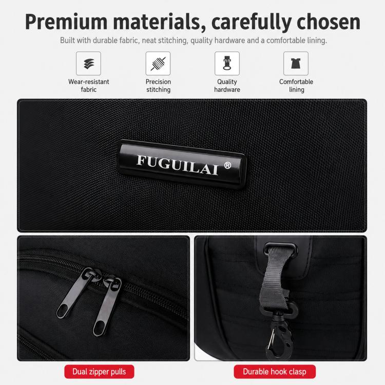 Zaino con ruote FUGUILAI da 18 pollici con lucchetto a combinazione, convertibile in zaino per laptop con ruote silenziose adatte a tutti i terreni., 8812   Black