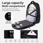 Zaino con ruote FUGUILAI da 18 pollici con lucchetto a combinazione, convertibile in zaino per laptop con ruote silenziose adatte a tutti i terreni., 8812   Black