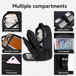 Zaino con ruote FUGUILAI da 18 pollici con lucchetto a combinazione, convertibile in zaino per laptop con ruote silenziose adatte a tutti i terreni., 8812   Black