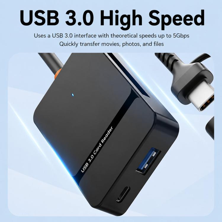 Lettore schede USB Type-C 3.0 6 in 1 SD TF CF MS