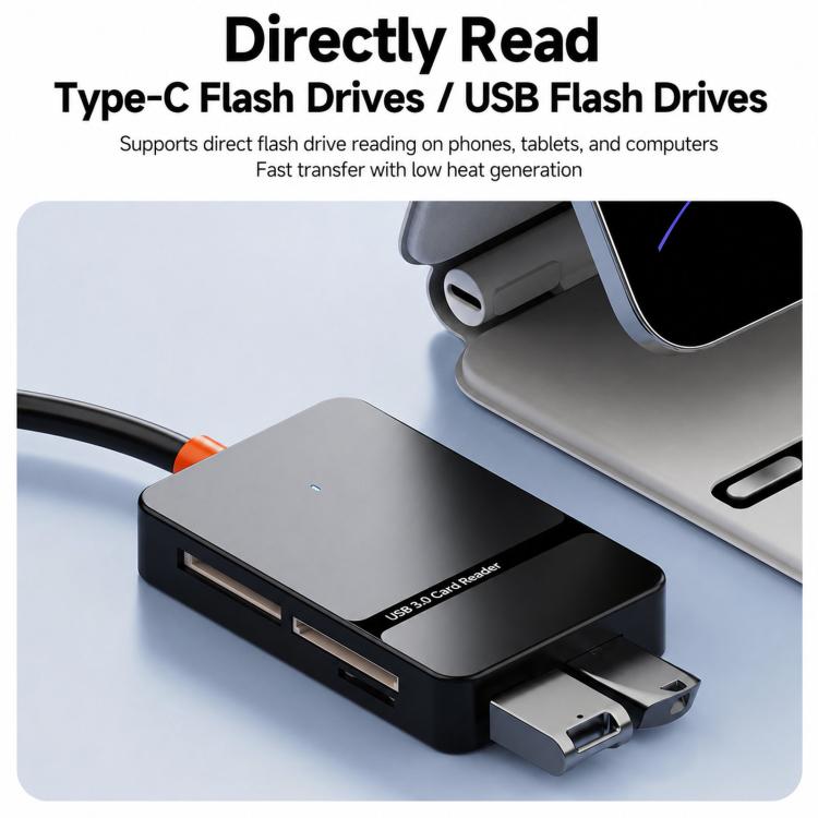 Lettore schede USB Type-C 3.0 6 in 1 SD TF CF MS