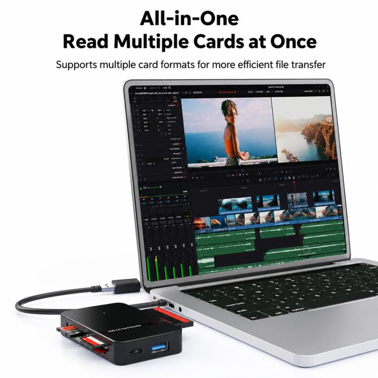 Lettore schede USB Type-C 3.0 6 in 1 SD TF CF MS
