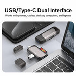 Lettore di schede ADS-329 USB / Type-C 3.0 5 in 1 per schede di memoria SD/TF e unità flash USB, ADS-329