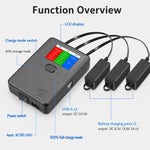 Caricabatterie intelligente YX a 3 vie con display LCD per DJI Mini 5 Pro / Mini 4 Pro / Mini 3 Pro / Mini 3 - Hub di ricarica multi-batteria, US Plug, EU Plug, UK Plug, AU Plug
